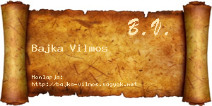 Bajka Vilmos névjegykártya
